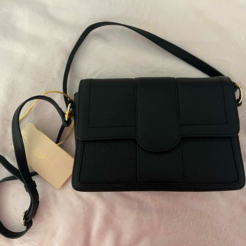 Corder London Soft Pebble Leather Crossbody Shoulder Bag